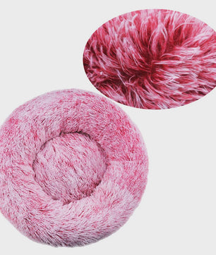 Warm & Zacht Rond Hondenkussen/Kattenmand - Pluche, Wasbaar & Comfortabel