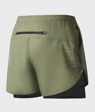 Heren Sportshorts Dubbellaags - Sneldrogend & Comfortabel voor Fitness en Hardlopen