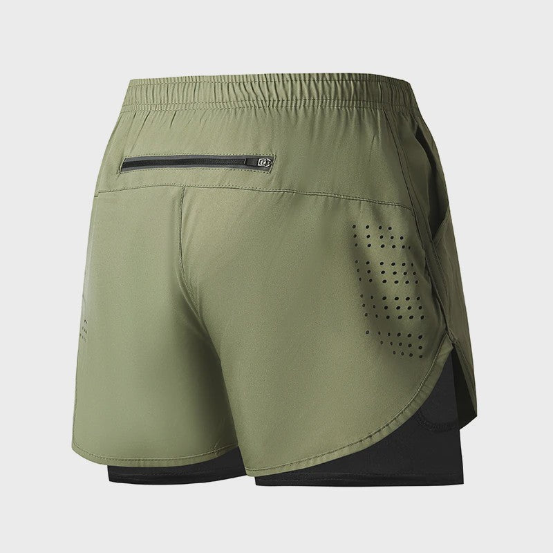 Heren Sportshorts Dubbellaags - Sneldrogend & Comfortabel voor Fitness en Hardlopen
