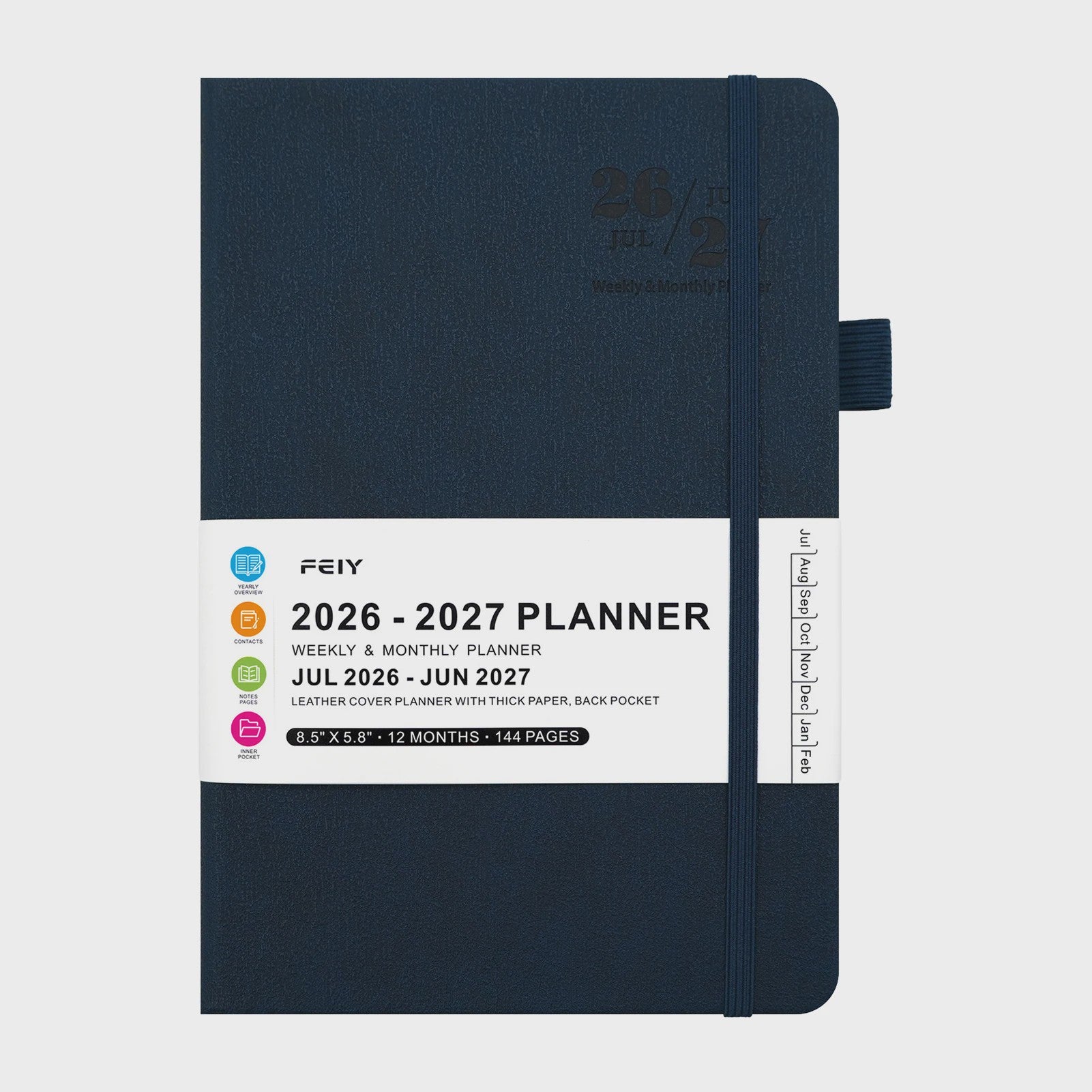 Minimalistische A5 Planner 2026-2027: Dagelijks & Wekelijks Boek voor Werk en Studie