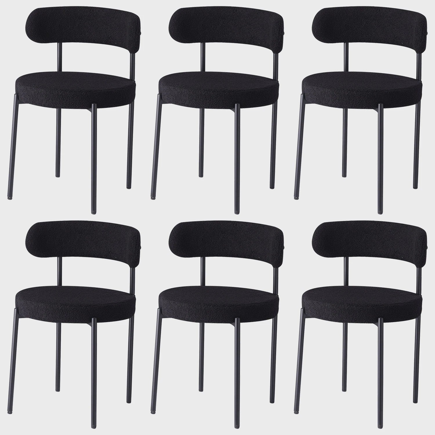 Nordic Stijl Teddy Velvet Eetkamerstoelen - Set van 2, 4 of 6