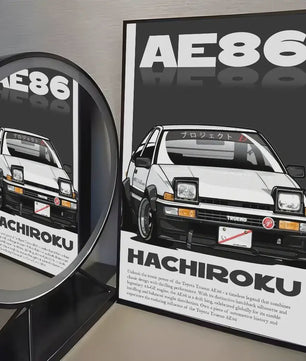 Initial D AE86 JDM Poster - Iconische Auto Kunst voor de Fan