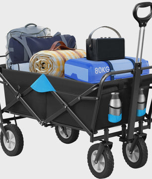 EUGAD Opvouwbare Camping Trolley Wagon - Robuuste Oxford Stof, 80kg Capaciteit, Ideaal voor Strand, Tuin & Outdoor