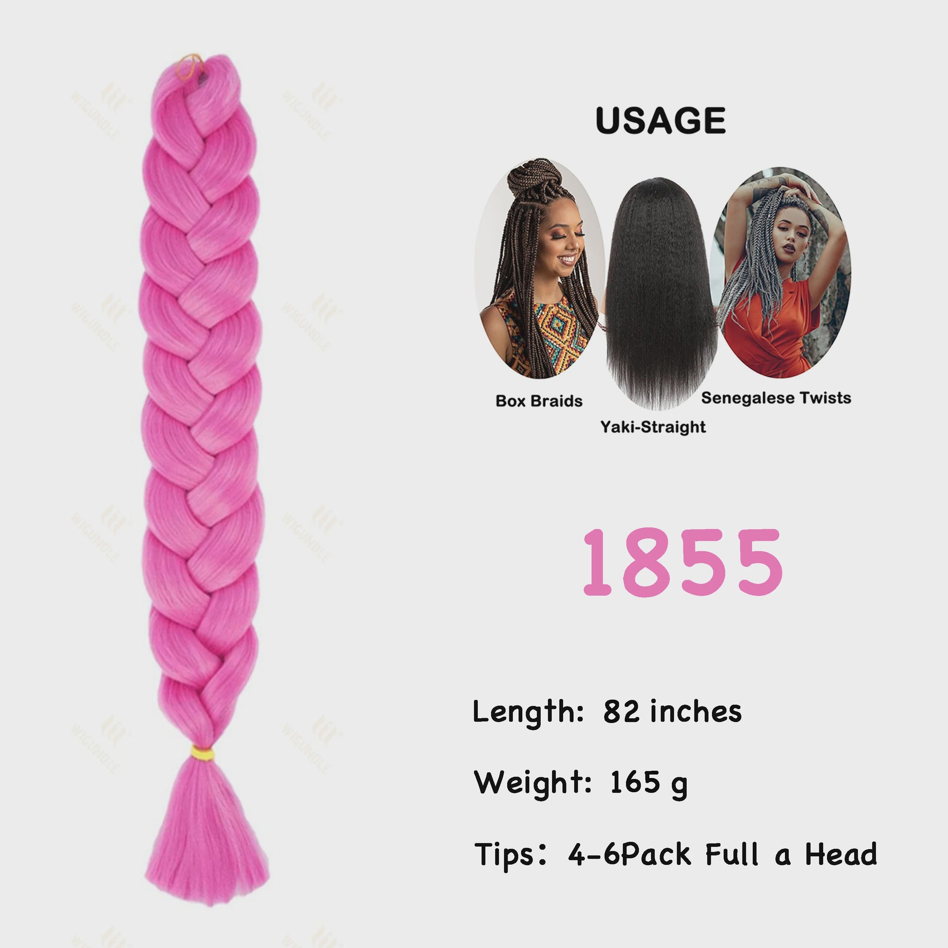 Jumbo Braiding Hair Extensions - 82 inch Synthetisch Vlecht Haar voor Box Braids & Twist
