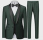 Stijlvolle Zwarte Heren 3-Delige Blazer Set: Kostuum met Pantalon & Vest - Slim Fit voor Bruiloft & Feest