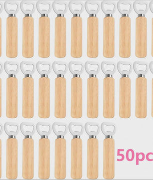Houten Flesopeners (25/50/100/200 Stuks) - Laser Graveerbaar & DIY Cadeau