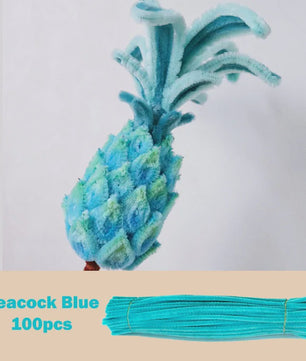 100x Kleurrijke Chenille Stelen Pijpenragers - DIY Knutselmateriaal voor Handgemaakte Creaties