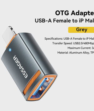 Essager USB 3.0 OTG Adapter: Type-C & USB-A naar Micro/iPhone Converter