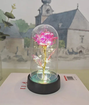 Eeuwige Roos met LED Licht - Magische Folie Bloem voor Valentijn, Kerst & Decoratie