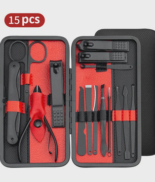 Professionele Manicure & Pedicure Set - 10/15/25 Stuks - Roestvrij Staal - Inclusief Draagbare Koffer