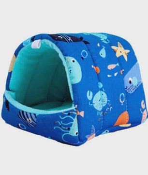 Zacht Hamsterhuisje met Schattige Dierenprints - Warm en Comfortabel Nestje