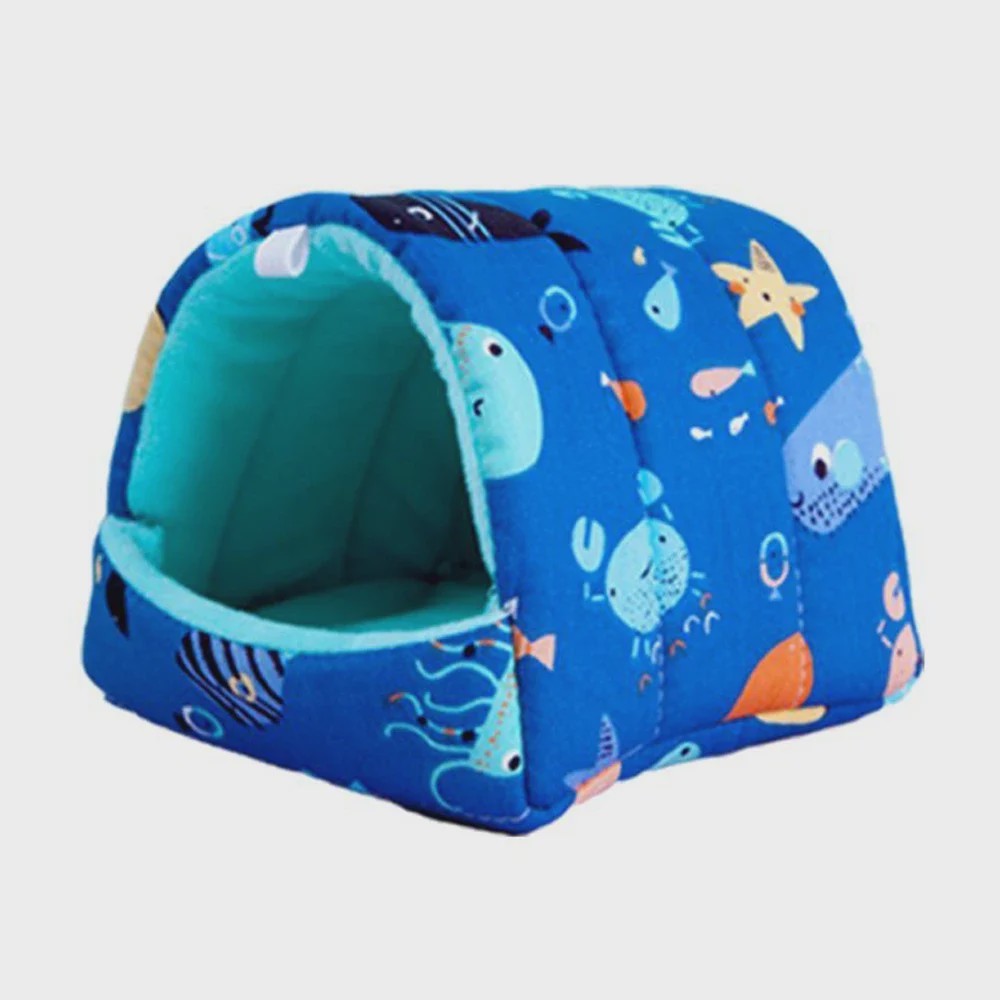 Zacht Hamsterhuisje met Schattige Dierenprints - Warm en Comfortabel Nestje