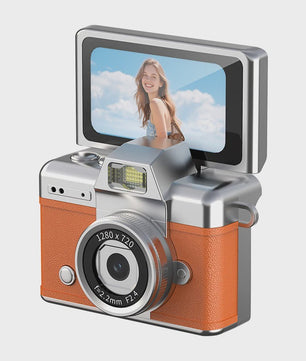 Ourlife Mini Retro Digitale Camera met 1.47 Inch Flip Screen & Sleutelhanger