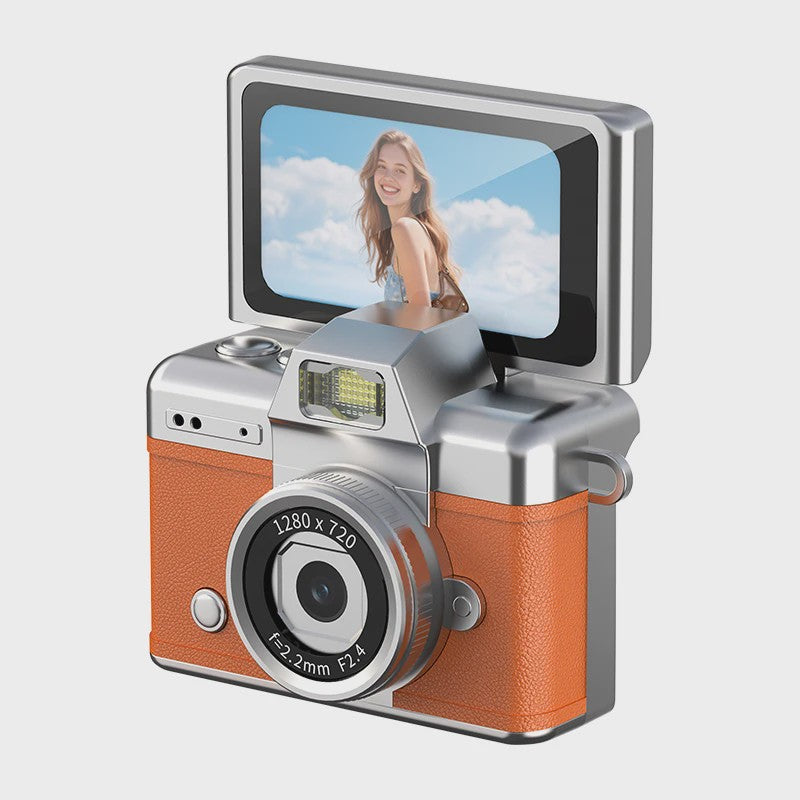 Ourlife Mini Retro Digitale Camera met 1.47 Inch Flip Screen & Sleutelhanger