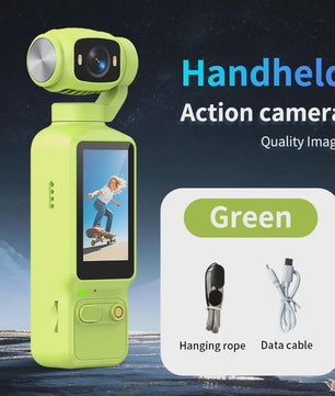 Compacte 4K Action Camera met 180° Roteerbare Lens - Ideaal voor Vlogs, YouTube & TikTok