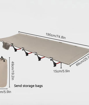 WESTTUNE Ultralichte Camping Cot - Draagbaar Opvouwbaar Kampeerbed van Aluminiumlegering