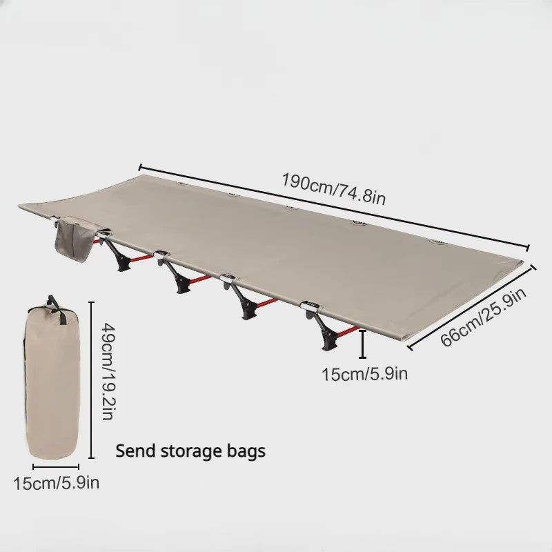 WESTTUNE Ultralichte Camping Cot - Draagbaar Opvouwbaar Kampeerbed van Aluminiumlegering