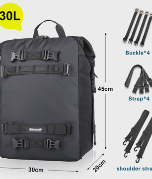 Rhinowalk Motor Bagage Tas 10/20/30L - Waterdicht, Multifunctioneel & Universeel