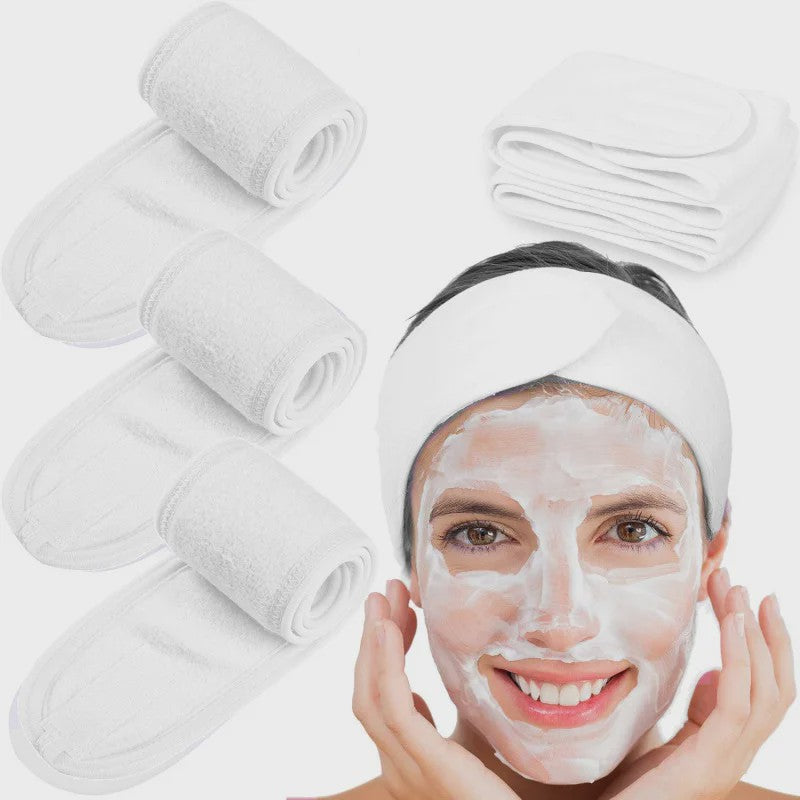 Verstelbare Make-up Haarband (5 Stuks) - Zachte Handdoekstof voor Gezichtsreiniging, Yoga & Spa