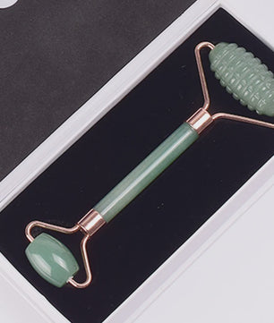 Luxe Jade Gezichtsmassage Roller & Gua Sha Set - Rose Gold