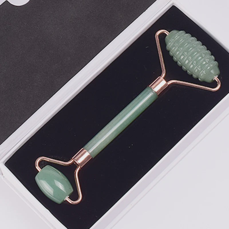 Luxe Jade Gezichtsmassage Roller & Gua Sha Set - Rose Gold