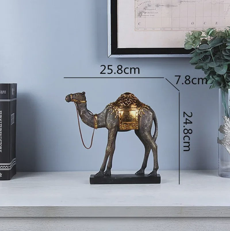 Decoratieve Kameel Beeldje - Indische Stijl Hars Sculptuur