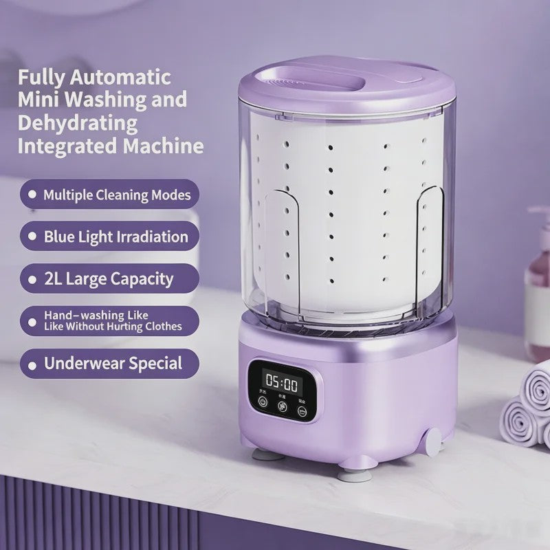 Draagbare Mini Wasmachine voor Ondergoed & Babykleding - Geen Installatie Nodig
