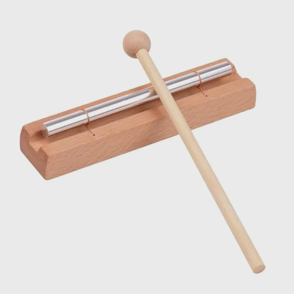 Houten Meditatie Klokkenspel - 1 t/m 7 Tonen, Aluminium Staven, Beuken Houten Basis