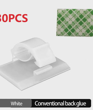 30x Kabel Organizer Clips - Draad Beheer voor Bureau, Auto & Thuis
