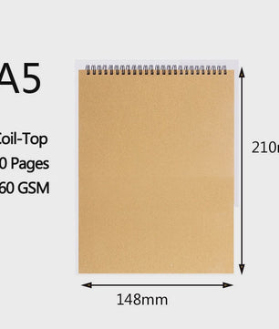 Schetsboek met Dik Papier (160 GSM) - Diverse Maten A3, A4, A5, 8K, 16K - Ideaal voor Tekenen en Schilderen