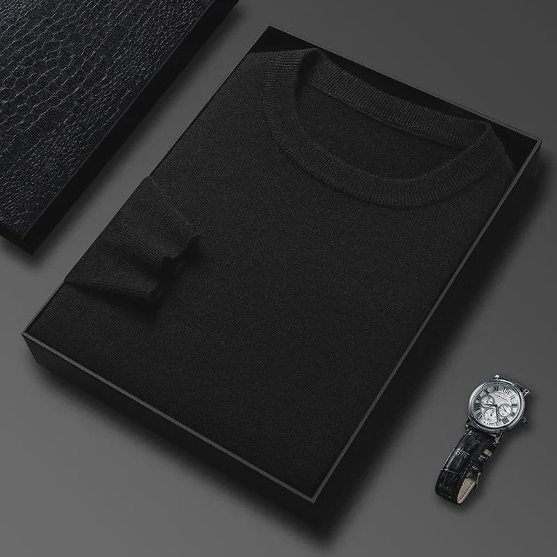 Heren Gebreide Trui met Diamantpatroon - Casual Ronde Hals, Lange Mouwen