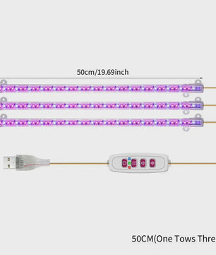 USB LED Groeilamp Kweeklamp Full Spectrum Dimbare Plantenlamp met Timer voor Binnen
