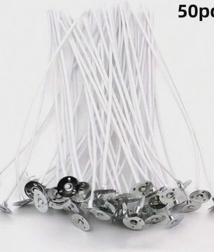 50x Kaarsen Lonten 6-20cm - Rookvrij Katoen voor DIY Kaarsen Maken & Decoratie