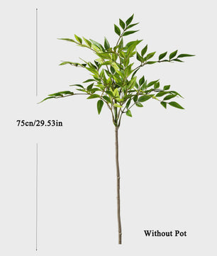 Kunstplant Nandina met Bamboe Bladeren - 75-140cm Hoog