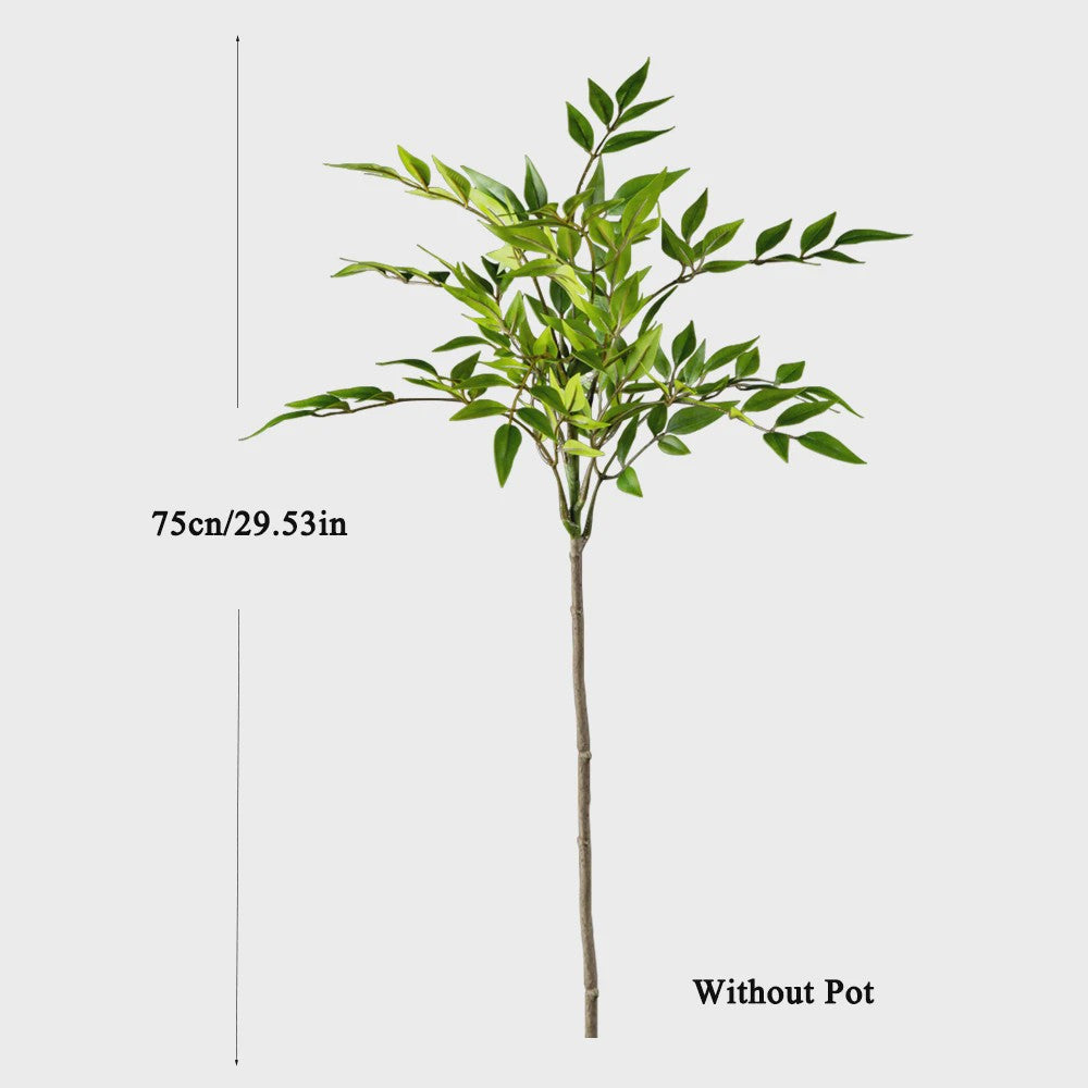 Kunstplant Nandina met Bamboe Bladeren - 75-140cm Hoog