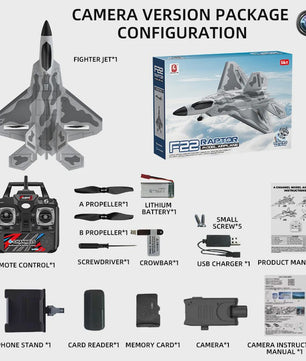 RC Vliegtuig F22 Raptor - Brushless, 4-Kanaals, EPP Schuim, 490mm Spanwijdte, Afstandsbediening Speelgoed voor Volwassenen