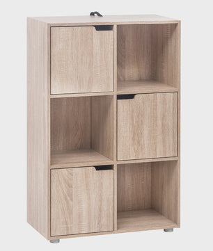 WOLTU Boekenkast met 6 Vakken - Stijlvolle Opberger voor Woonkamer & Kantoor
