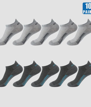 5/10 Paar Katoenen Sneakersokken Heren & Dames - Ademend Mesh & Comfortabel