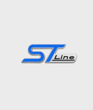 3D Metalen ST Line Grille Embleem Badge Chrome Sticker voor Ford