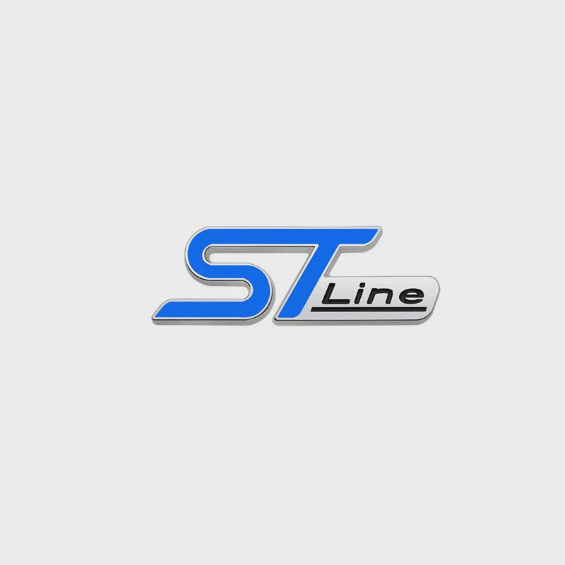3D Metalen ST Line Grille Embleem Badge Chrome Sticker voor Ford