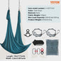 Aerial Yoga Hammock & Swing Starter Kit - 8.7/11 Yards Zijde Stof voor Alle Niveaus