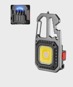 Multifunctionele Sleutelhanger Zaklamp met Gereedschap en Noodhamer