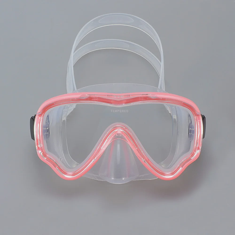 Kinder Snorkelmasker Duikmasker Anti-Condens Zwembril met Neusbedekking voor Snorkelen en Zwemtraining