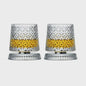 Set van 2 Draaibare Whiskey Glazen met Glazen Voet - Kristal Rum Cocktail Glazen