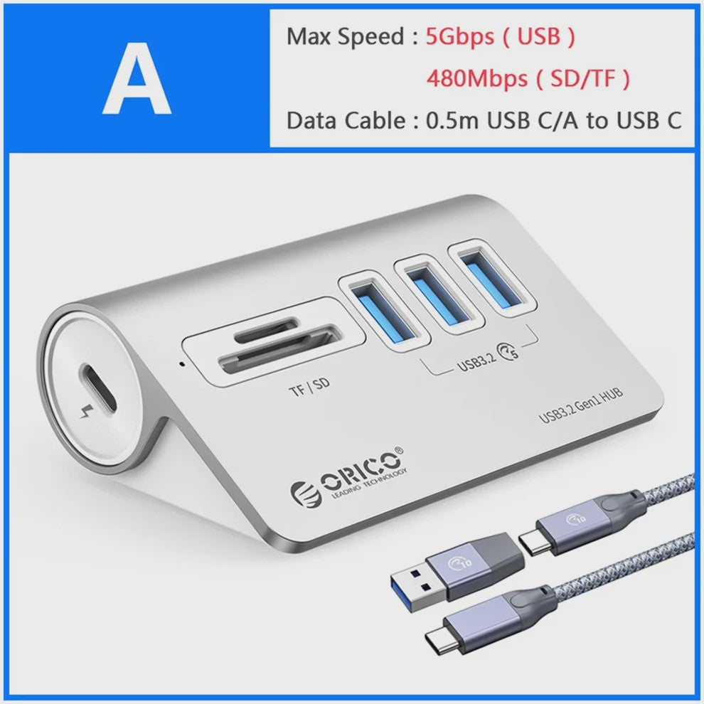 ORICO 10Gbps USB 3.2 Docking Station Hub met PD60W Opladen en 4/7 Poorten