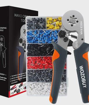 Professionele Krimptang Set voor Ferrules (0.25-10mm²) met Diverse Draadklemmen