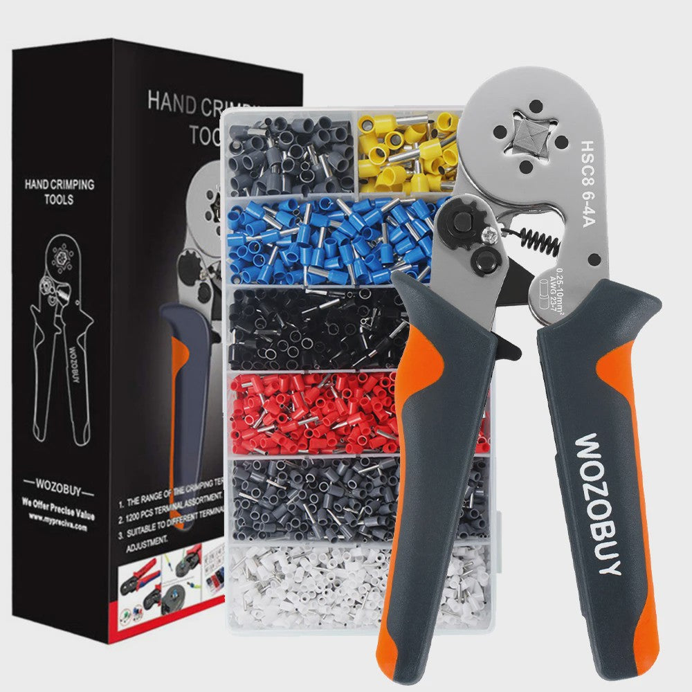 Professionele Krimptang Set voor Ferrules (0.25-10mm²) met Diverse Draadklemmen