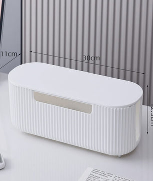 Stijlvolle Kabel Organizer Box met Deksel - Orde op Bureau en Werkplek