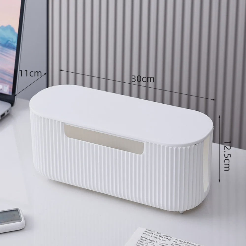 Stijlvolle Kabel Organizer Box met Deksel - Orde op Bureau en Werkplek