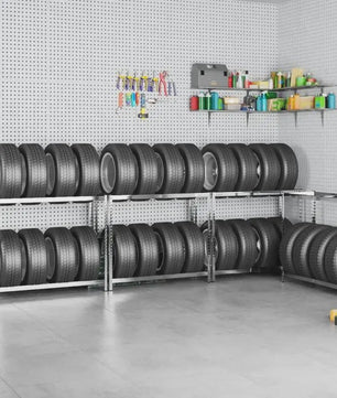 2-Laags Bandenopslagrek Garage - Verzinkt Staal - Boutloos Verstelbaar - Stabiel & Georganiseerd